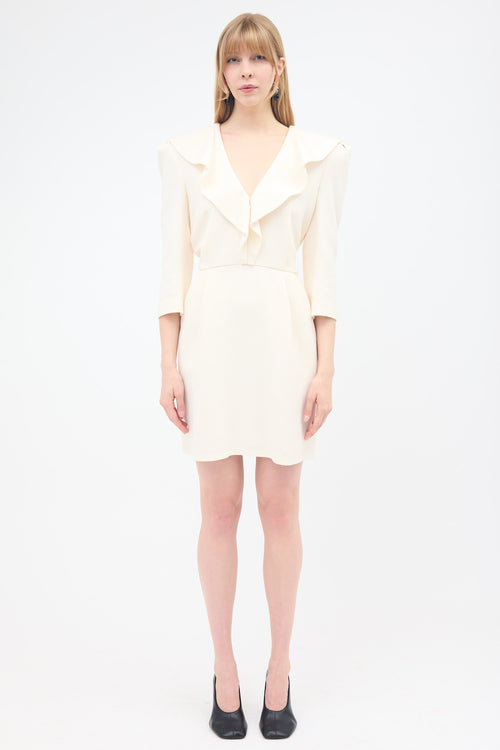 Philosophy di Alberta Ferretti Wool Ruffled Dress