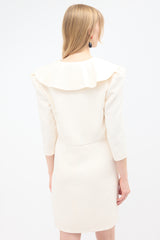 Philosophy di Alberta Ferretti Wool Ruffled Dress