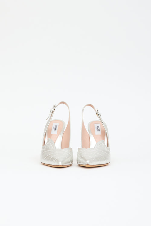 Moschino Leather Slingback Heel