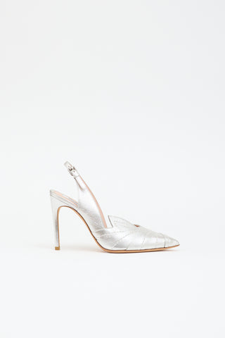 Moschino Leather Slingback Heel
