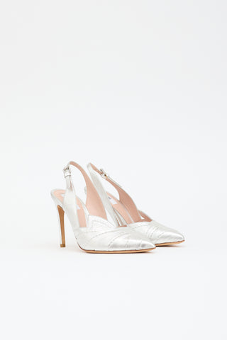 Moschino Leather Slingback Heel