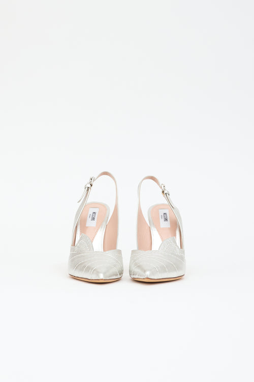 Moschino Leather Slingback Heel