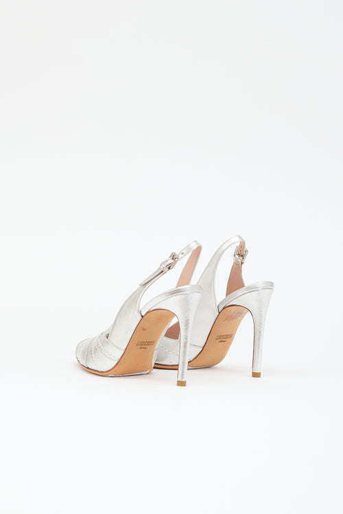Moschino Leather Slingback Heel