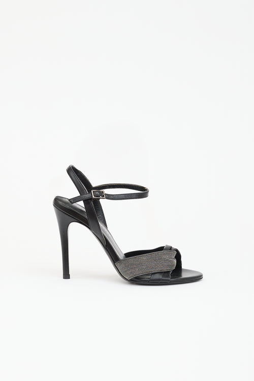 Fabiana Filippi Leather Beaded Sandal