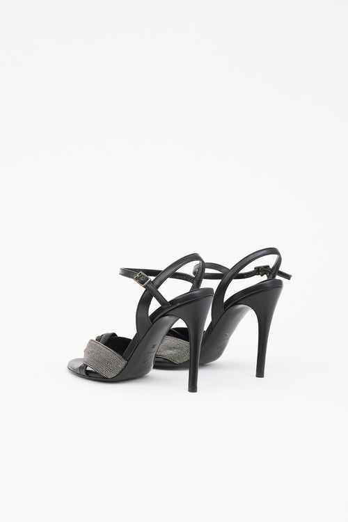 Fabiana Filippi Leather Beaded Sandal