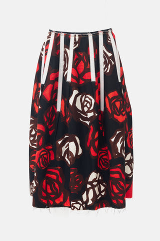 Marni Twill Printed Maxi Skirt