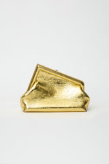 Fendi Metallic Leather Small First Clutch