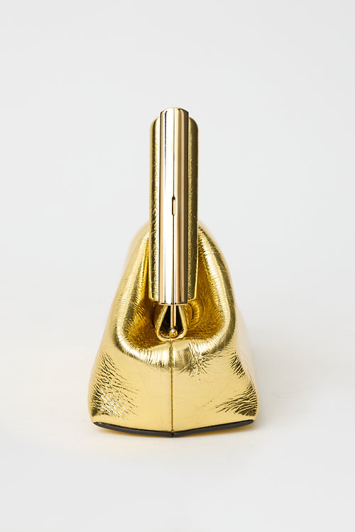 Fendi Metallic Leather Small First Clutch