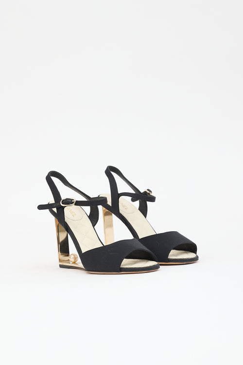 Chanel Pearl CC Wedge