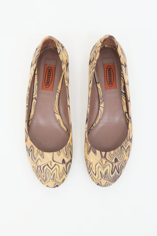 Missoni Knit Patterned Overlay Flat