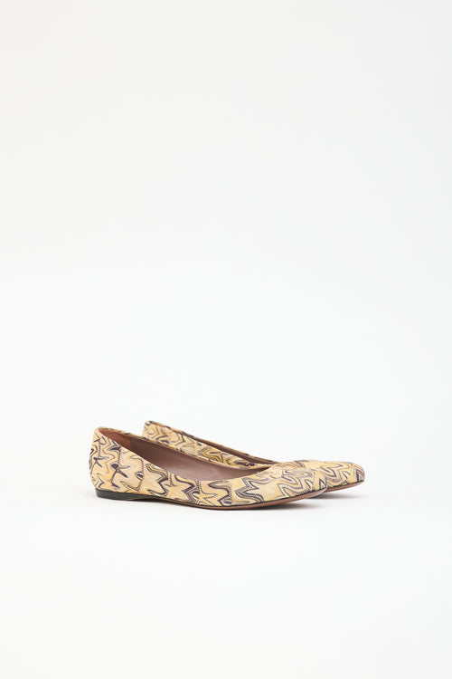Missoni Knit Patterned Overlay Flat