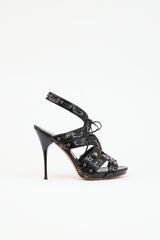 McQueen Patent Caged Grommet Sandal