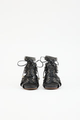 McQueen Patent Caged Grommet Sandal