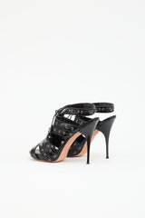McQueen Patent Caged Grommet Sandal