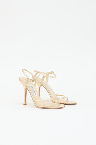 Jimmy Choo Metallic Leather Sandal
