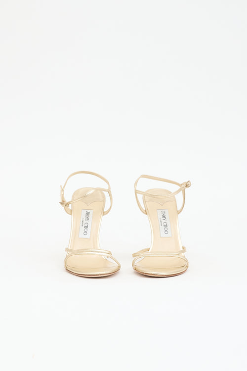 Jimmy Choo Metallic Leather Sandal