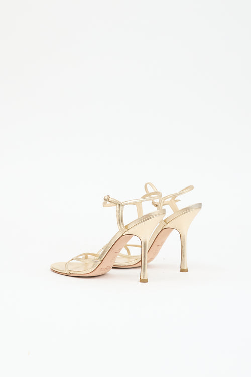 Jimmy Choo Metallic Leather Sandal