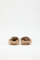 Gucci Velvet & Fur Princetown Mule