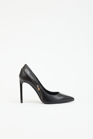 Saint Laurent Leather Zip Pump