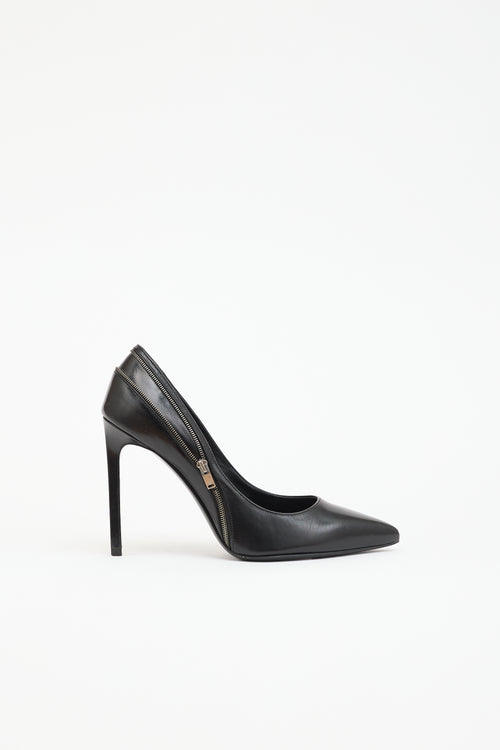 Saint Laurent Leather Zip Pump