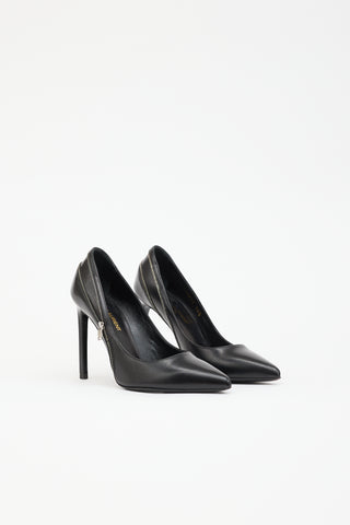 Saint Laurent Leather Zip Pump