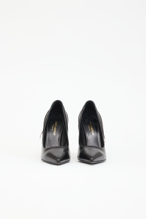 Saint Laurent Leather Zip Pump