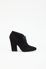 Prada Suede Lace Up Pump