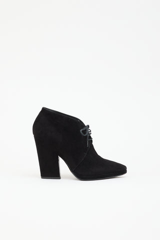 Prada Suede Lace Up Pump