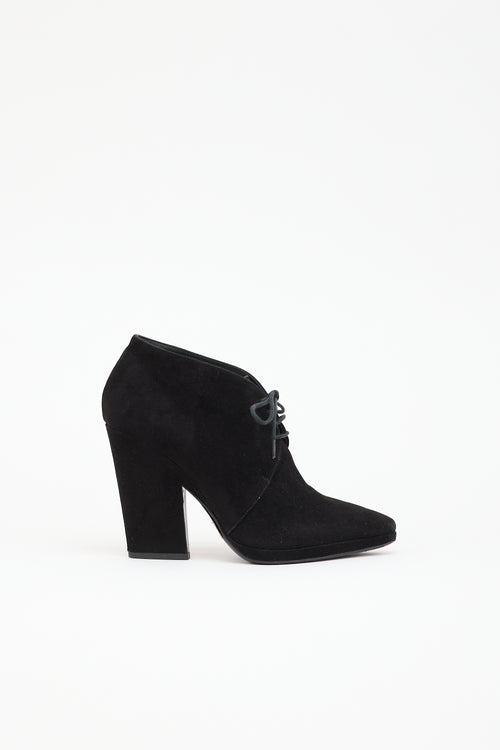 Prada Suede Lace Up Pump
