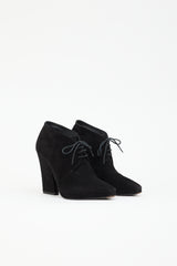 Prada Suede Lace Up Pump