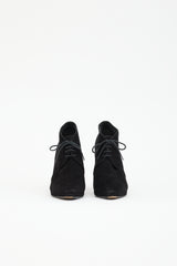 Prada Suede Lace Up Pump