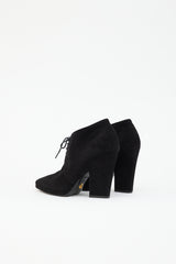 Prada Suede Lace Up Pump