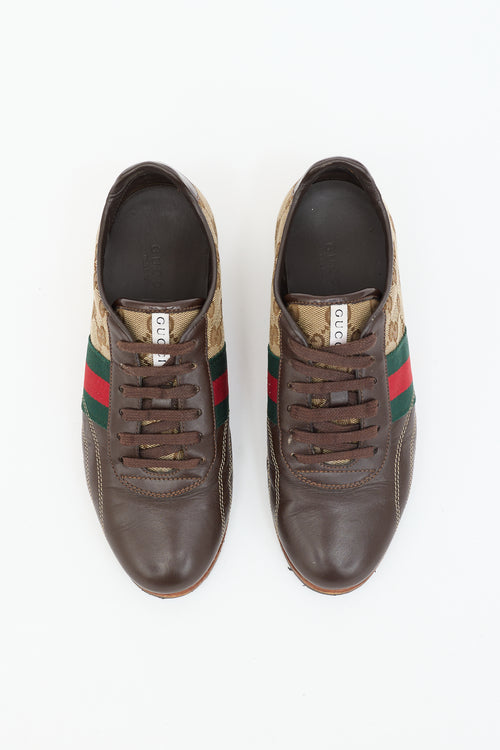 Gucci GG Monogram & Leather Sneaker