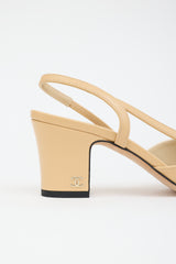 Chanel Leather Slingback CC Pump