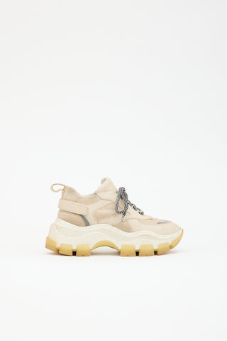 Prada Leather Pegasus Chunky Sneaker