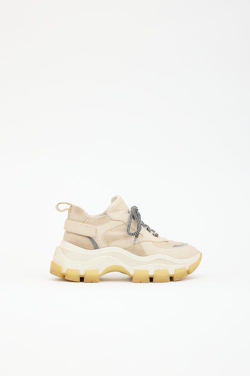 Prada Leather Pegasus Chunky Sneaker