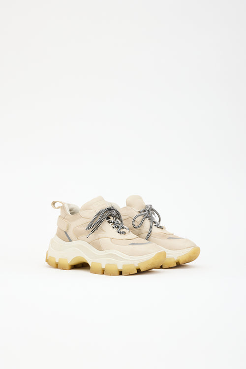 Prada Leather Pegasus Chunky Sneaker