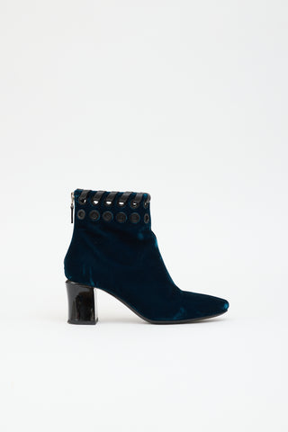 Fendi Velvet Grommet Boot