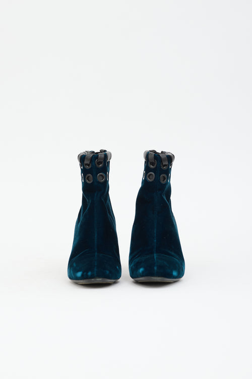 Fendi Velvet Grommet Boot
