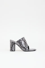 Balenciaga Metallic Leather Embossed Sandal