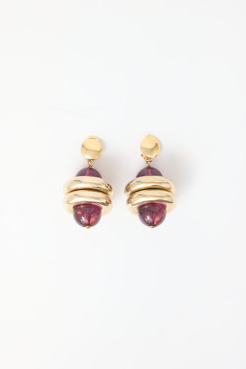 Carole Tanenbaum Vintage for VSP Lucite Drop Earrings