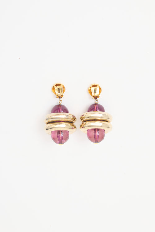 Carole Tanenbaum Vintage for VSP Lucite Drop Earrings