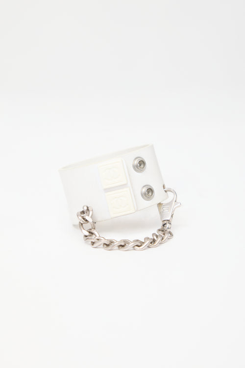 Carole Tanenbaum Vintage for VSP Chanel 2004 Leather CC Bracelet