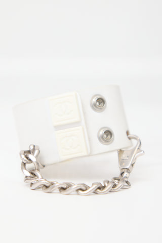 Carole Tanenbaum Vintage for VSP Chanel 2004 Leather CC Bracelet