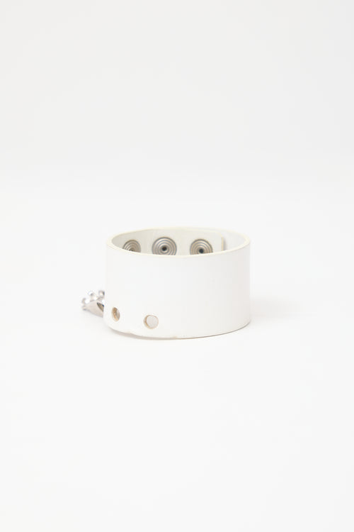 Carole Tanenbaum Vintage for VSP Chanel 2004 Leather CC Bracelet