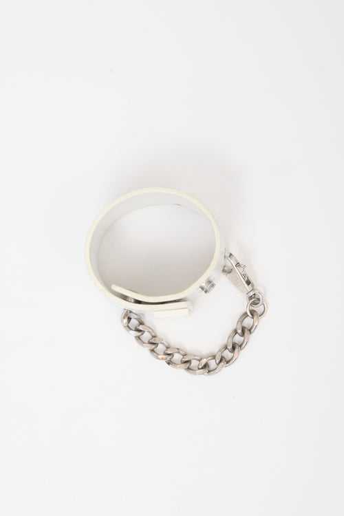 Carole Tanenbaum Vintage for VSP Chanel 2004 Leather CC Bracelet