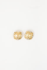 Carole Tanenbaum Vintage for VSP Chanel 1986 CC Button Earrings