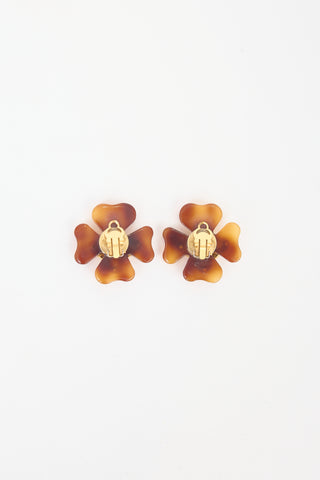 Carole Tanenbaum Vintage for VSP Chanel SS 1995 CC Clover Earrings