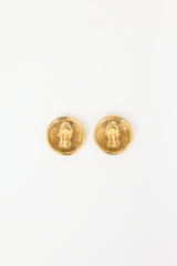 Carole Tanenbaum Vintage for VSP Chanel 1986 CC Button Earrings