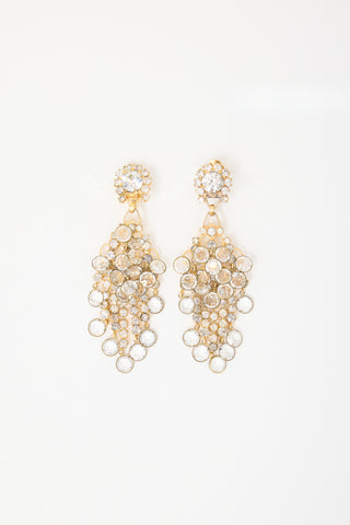 Carole Tanenbaum Vintage for VSP KJL Crystal Chandelier Earrings